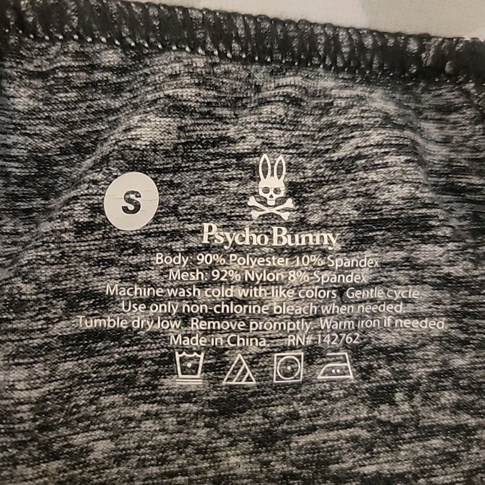 Psycho Bunny Leggings Womens Small Black White Elastic Waist Logo Print - Picture 6 of 9